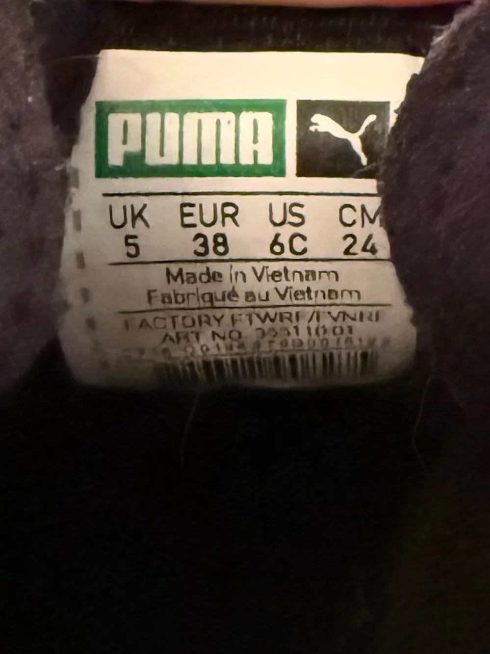 Puma Black Suede Sneakers with Cream Formstripe
